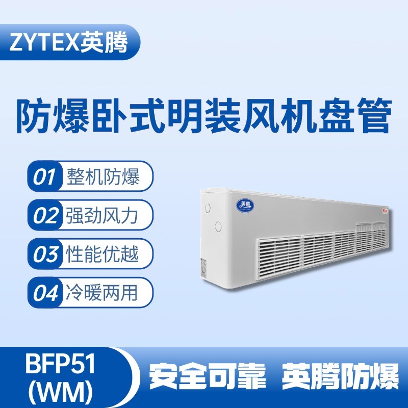BFP51(WM) 臥式明裝防爆風(fēng)機(jī)盤管 蓄電池室使用